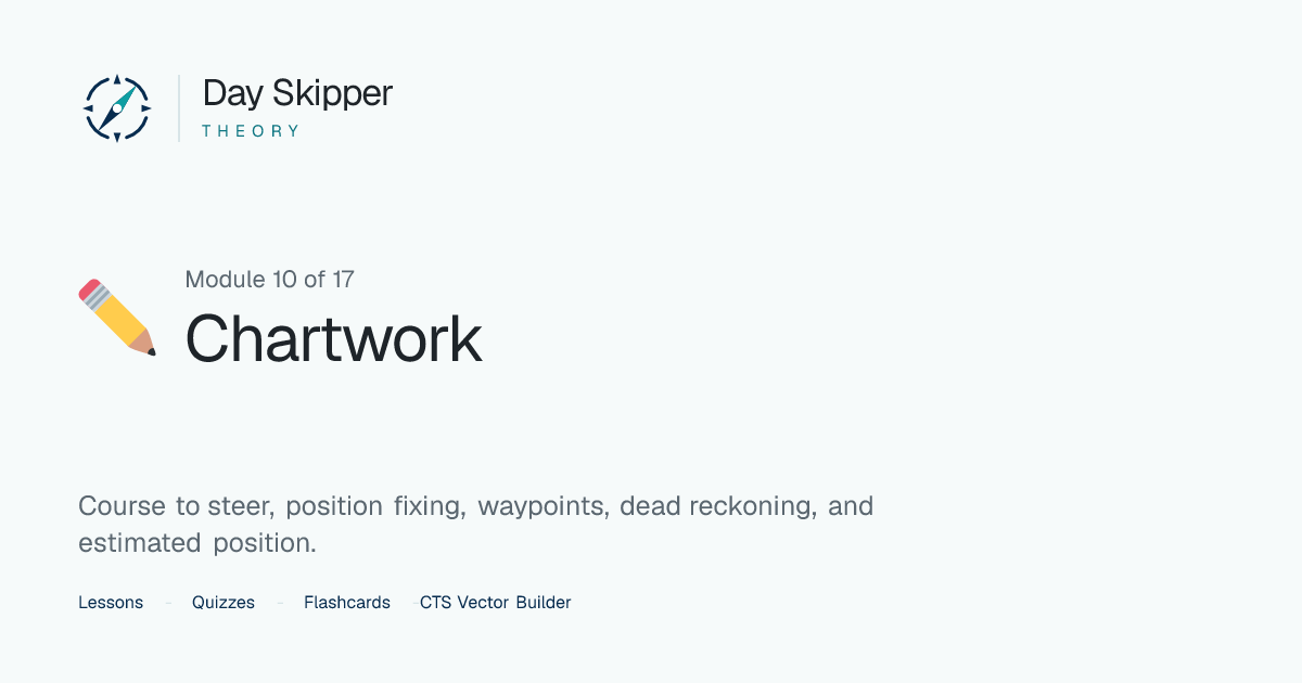 Chartwork — RYA Day Skipper Module 10